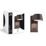 D'Lite Wandleuchte Lira Schwarz 7W 600lm 830 Warmweiß | IP54 - Bewegungssensor