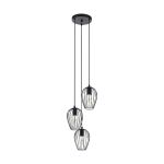 Eglo Pendelleuchte Newtown Stahl Schwarz | IP20 - Geeignet für 3x E27 