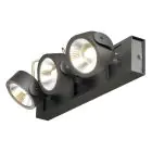 SLV Kalu Triple Wand und Deckenleuchte Aluminium Schwarz 47W 3400lm - 830 Warmweiß | Dimmbar 
