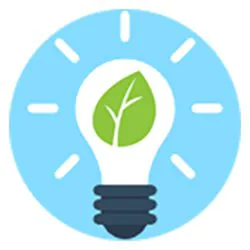 Icon umweltfreundliche LED